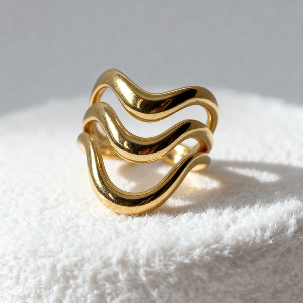 Ocean Wave Statement Ring